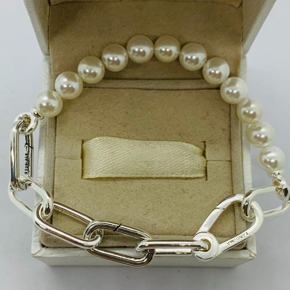 Pandora ME Treated Freshwater Cultured Pearl Bracelet Sterling silver
